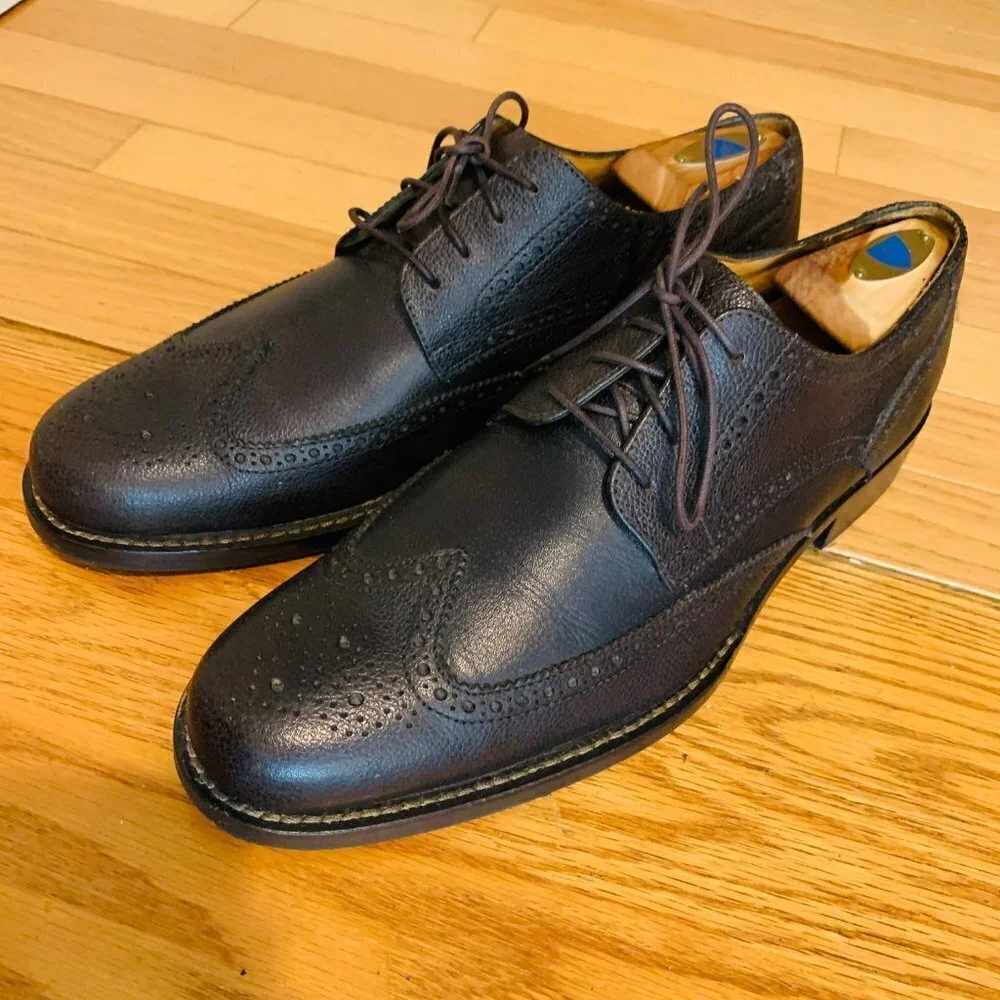 Cole Haan Mens Size 10.5 D Wingtip Oxford Leather Dress Shoes